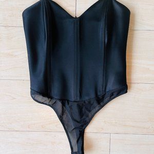 EUC Aritzia babaton black blaze corset bodysuit 4